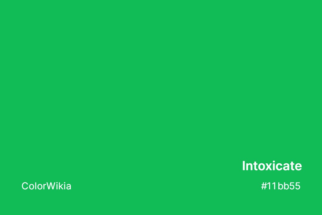 Intoxicate Color – #11bb55: Codes and Complete Breakdown