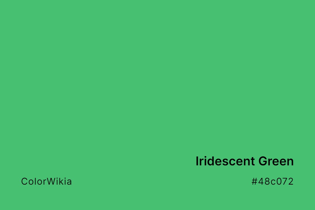 iridescent green color 48c072