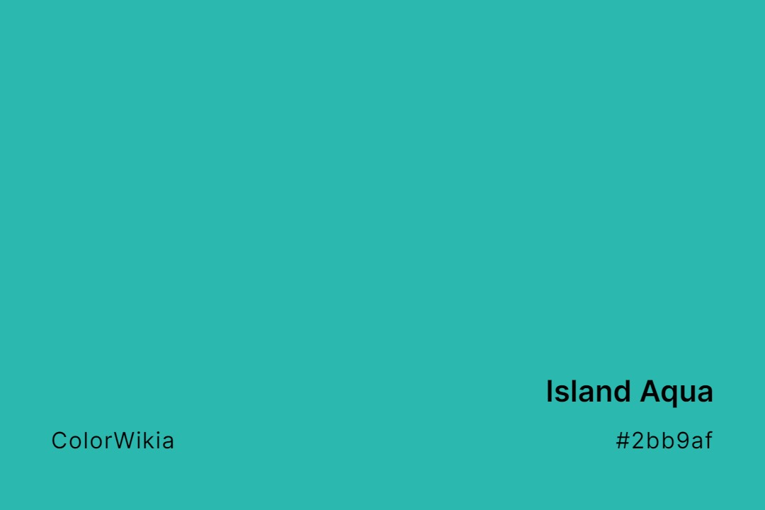 island aqua color 2bb9af