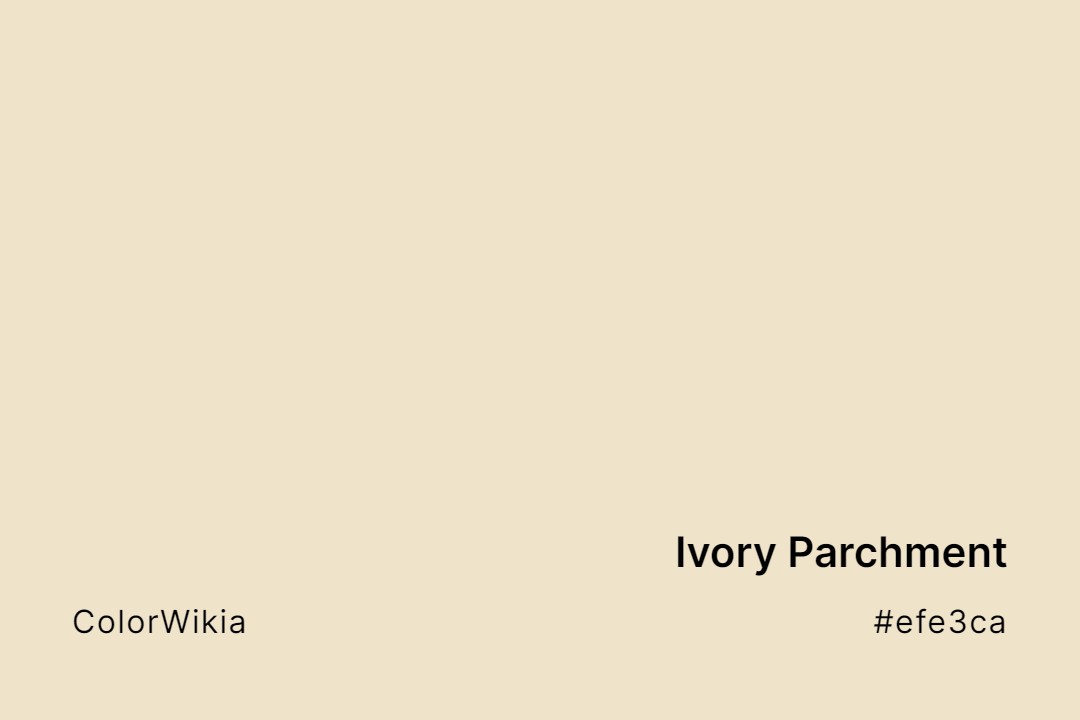 ivory parchment color efe3ca