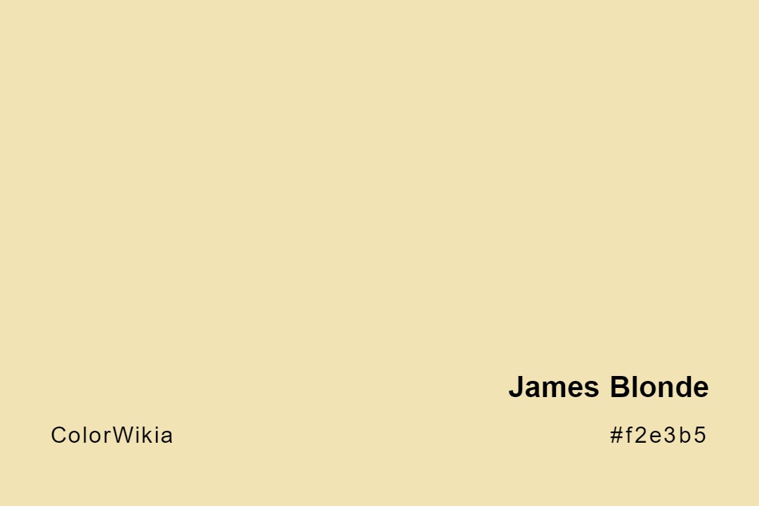 james blonde color f2e3b5