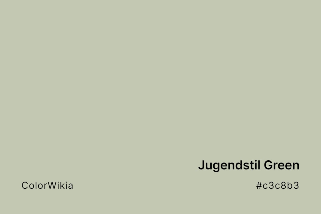 jugendstil green color c3c8b3