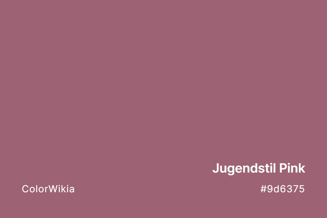 jugendstil pink color 9d6375