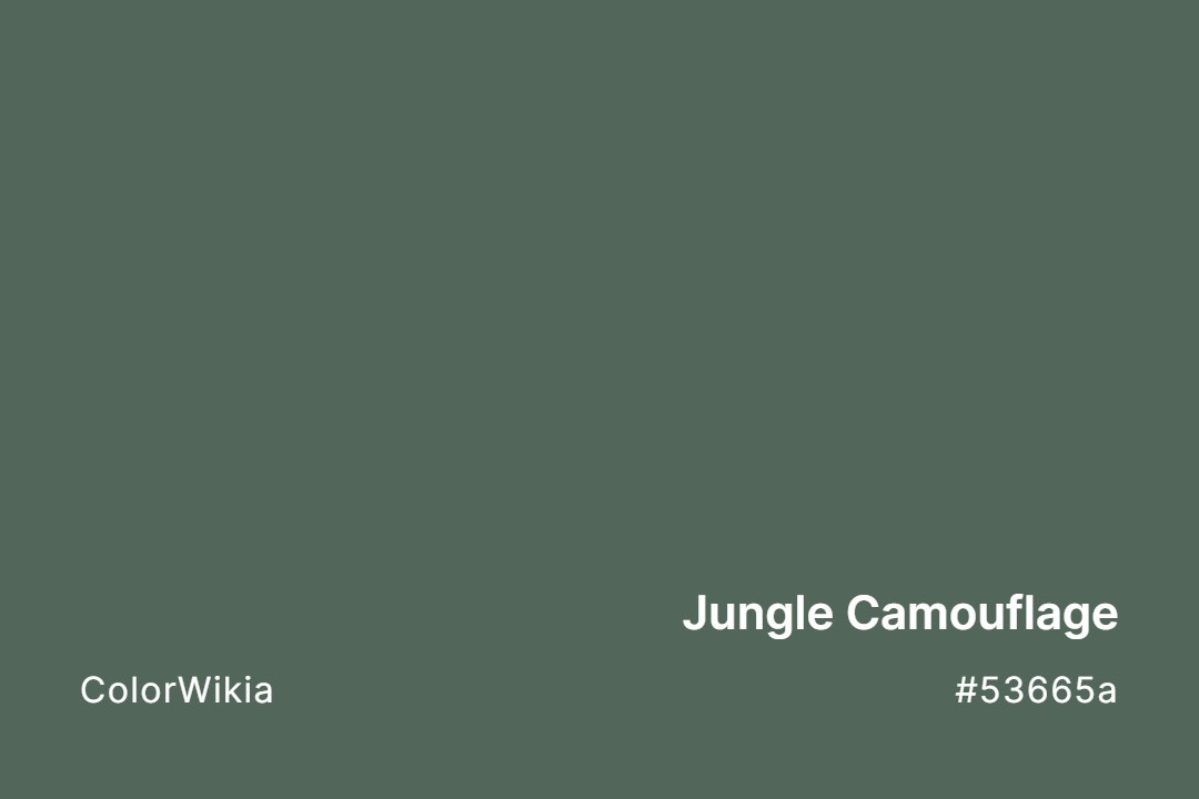 jungle camouflage color 53665a