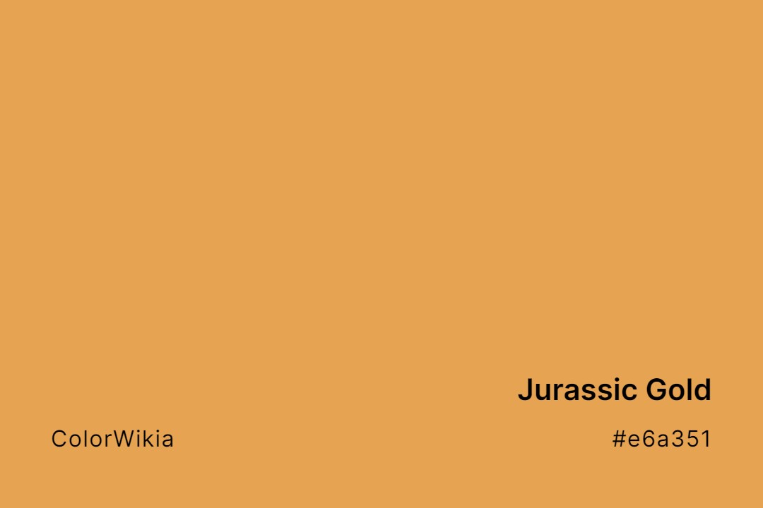 jurassic gold color e6a351