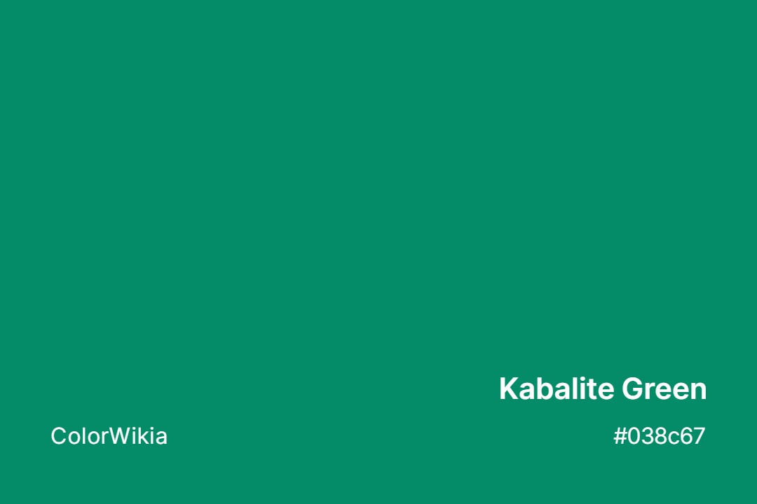 Kabalite Green Color – #038c67: Codes and Complete Breakdown