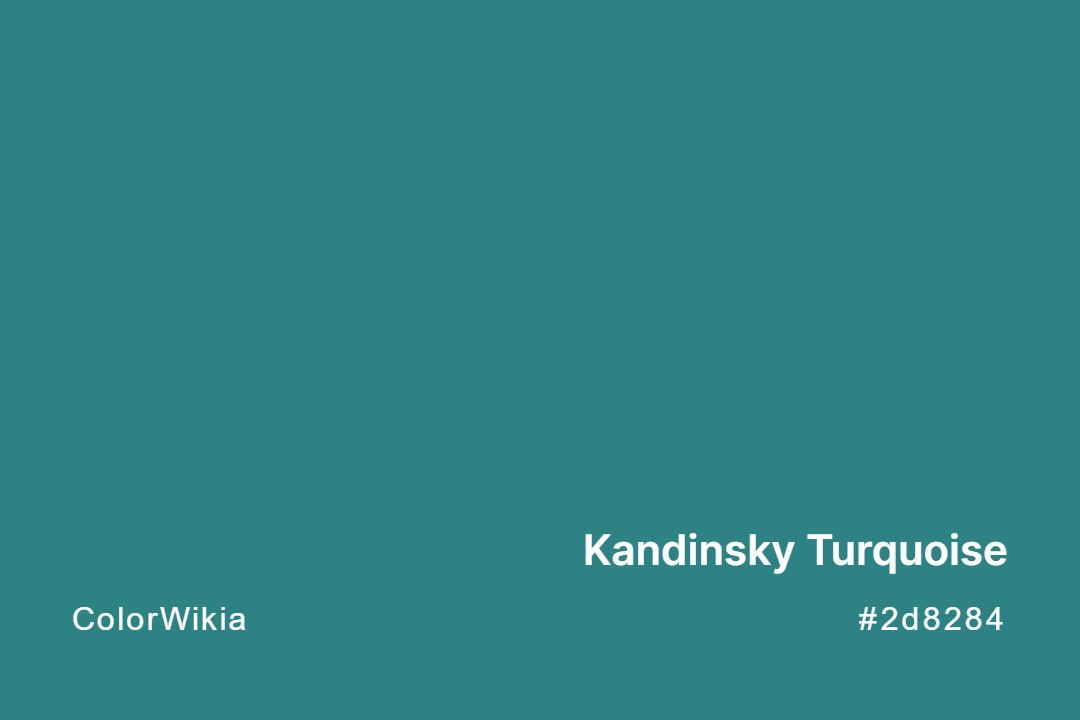 kandinsky turquoise color 2d8284