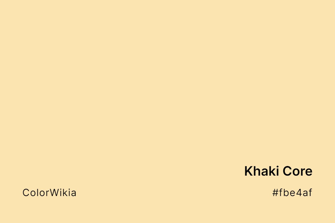 khaki core color fbe4af