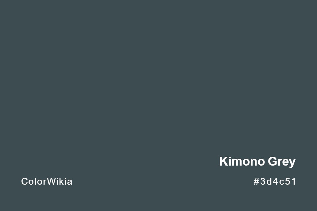 kimono grey color 3d4c51