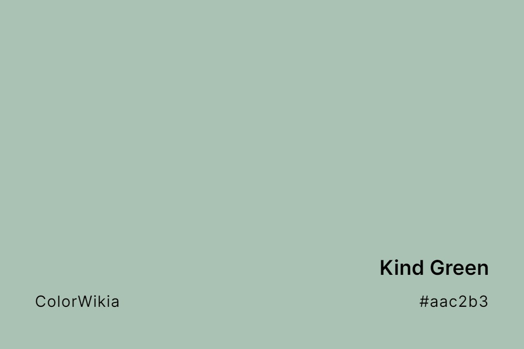 kind green color aac2b3