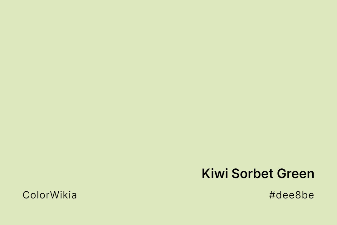 kiwi sorbet green color dee8be