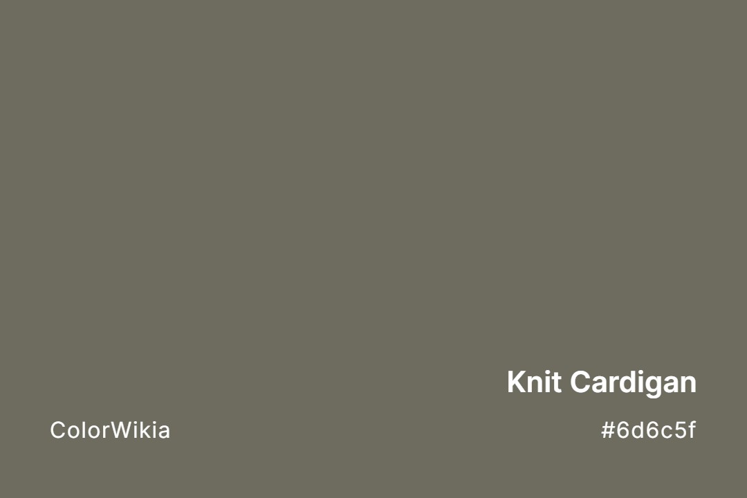knit cardigan color 6d6c5f