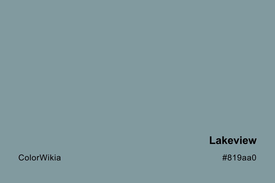 Lakeview Color – #819aa0: Codes and Complete Breakdown