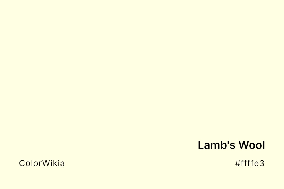 lambs wool color ffffe3
