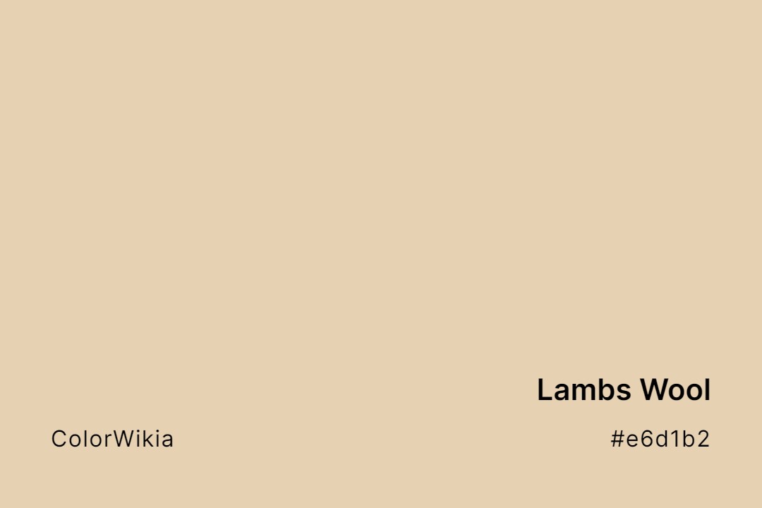 lambs wool color e6d1b2