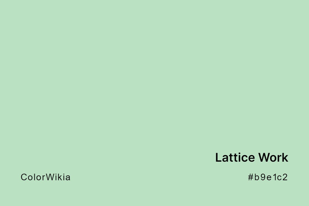 lattice work color b9e1c2