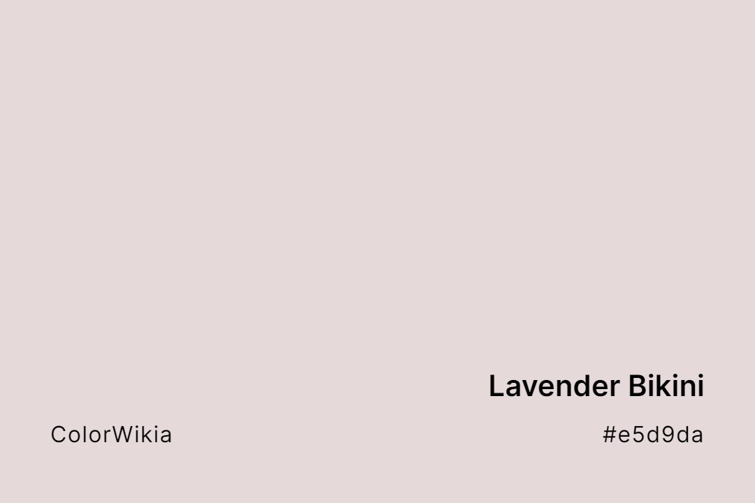 Lavender Bikini Color – #e5d9da: Codes and Complete Breakdown