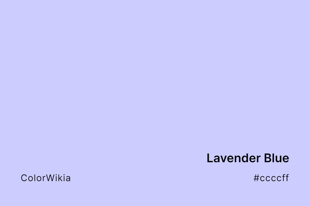 Lavender Blue Color – #ccccff: Codes and Complete Breakdown