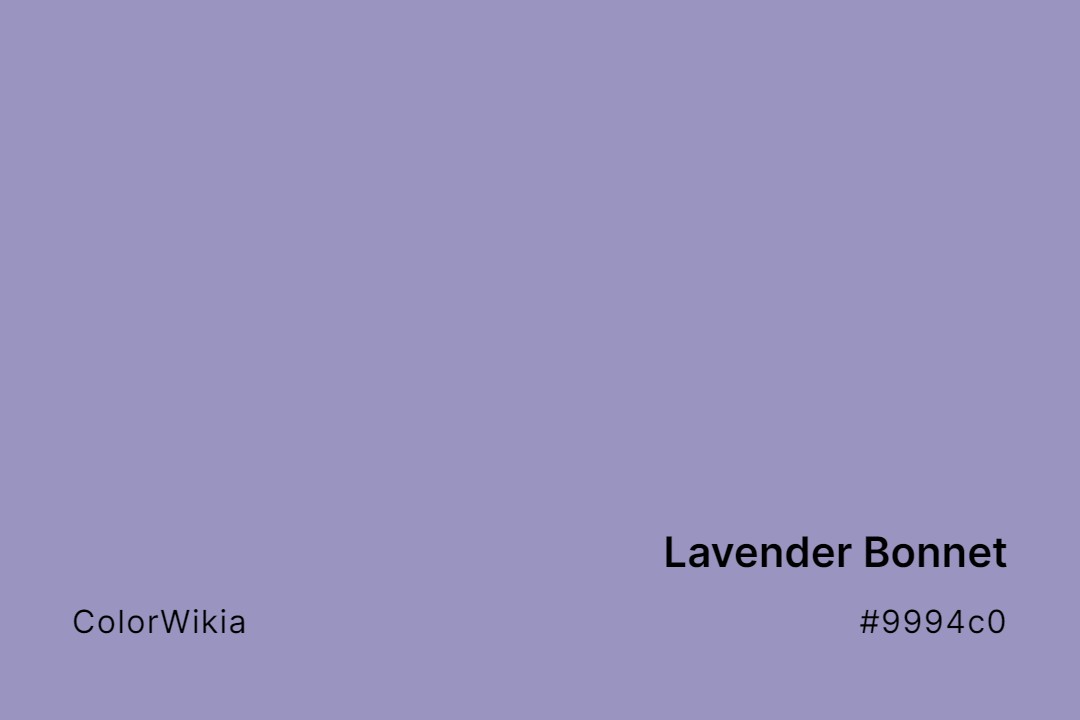 lavender bonnet color 9994c0