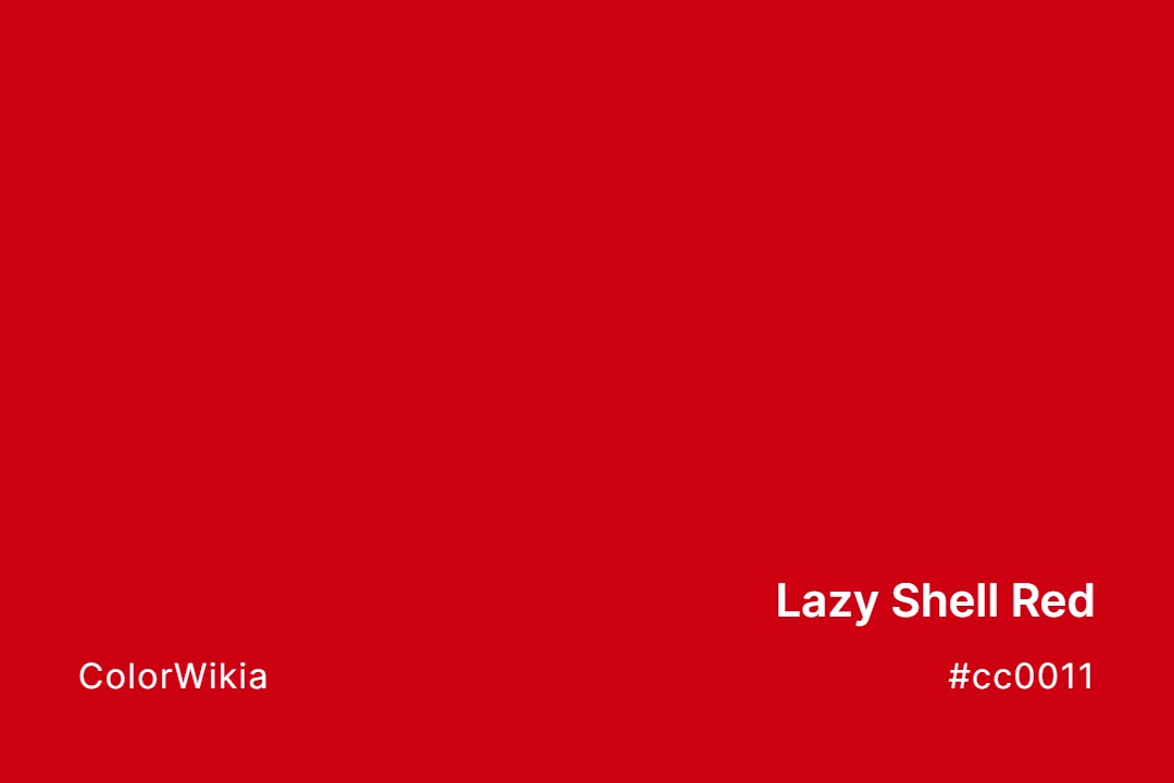 lazy shell red color cc0011