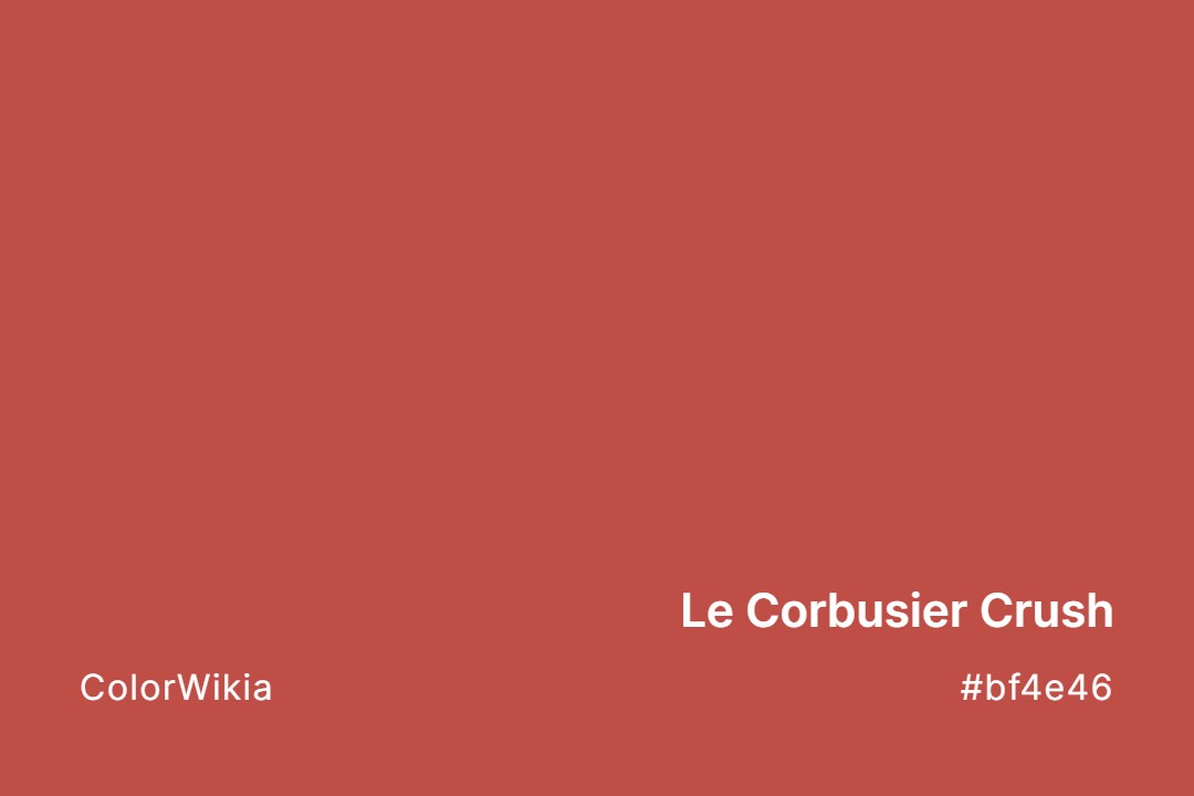 le corbusier crush color bf4e46