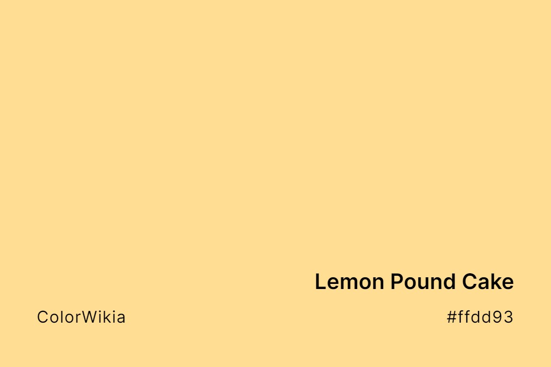 lemon pound cake color ffdd93