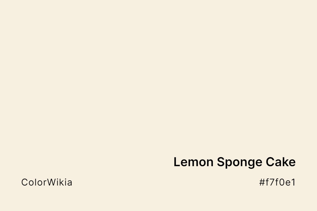 lemon sponge cake color f7f0e1