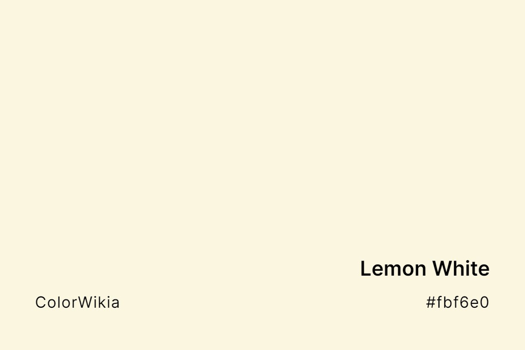 lemon white color fbf6e0