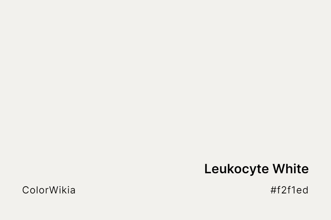 Leukocyte White Color – #f2f1ed: Codes and Complete Breakdown