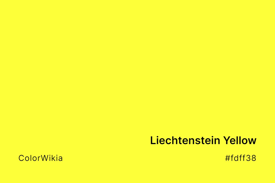 Liechtenstein Yellow Color – #fdff38: Codes and Complete Breakdown
