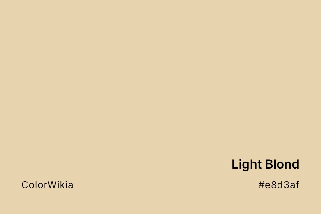 light blond color e8d3af