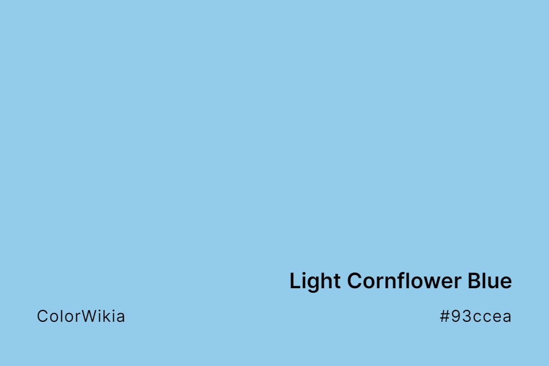 light cornflower blue color 93ccea