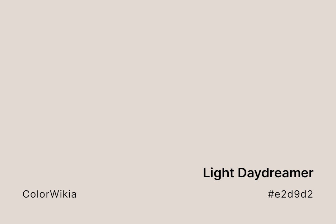 Light Daydreamer Color – #e2d9d2: Codes and Complete Breakdown