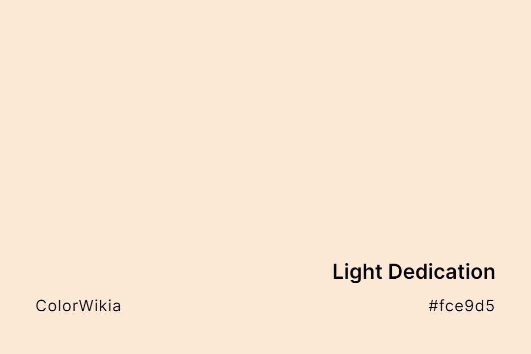 Light Dedication Color – #fce9d5: Codes and Complete Breakdown