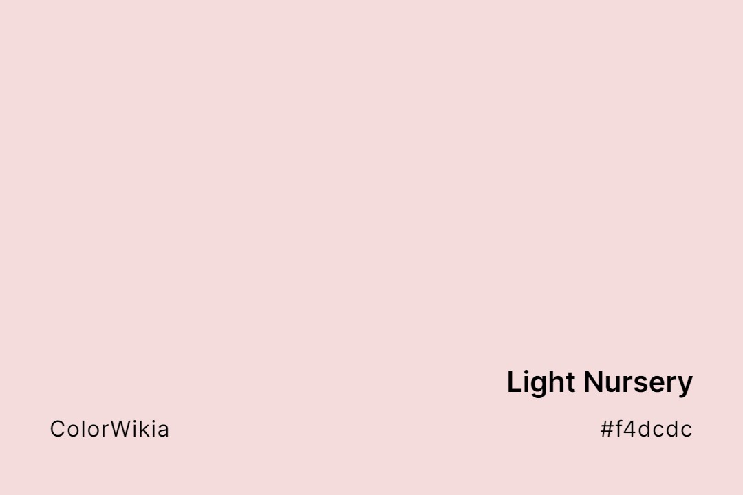 light nursery color f4dcdc