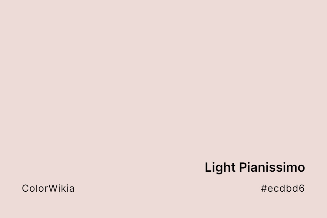 Light Pianissimo Color – #ecdbd6: Codes and Complete Breakdown