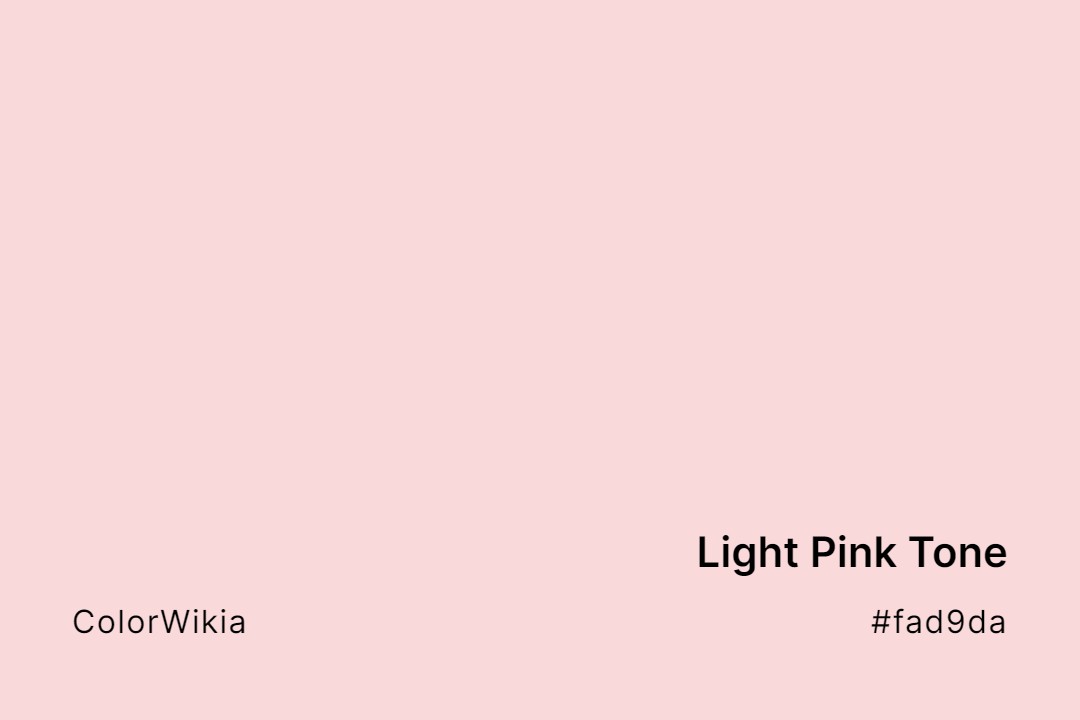 light pink tone color fad9da