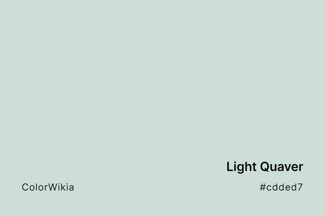 Light Quaver Color – #cdded7: Codes and Complete Breakdown