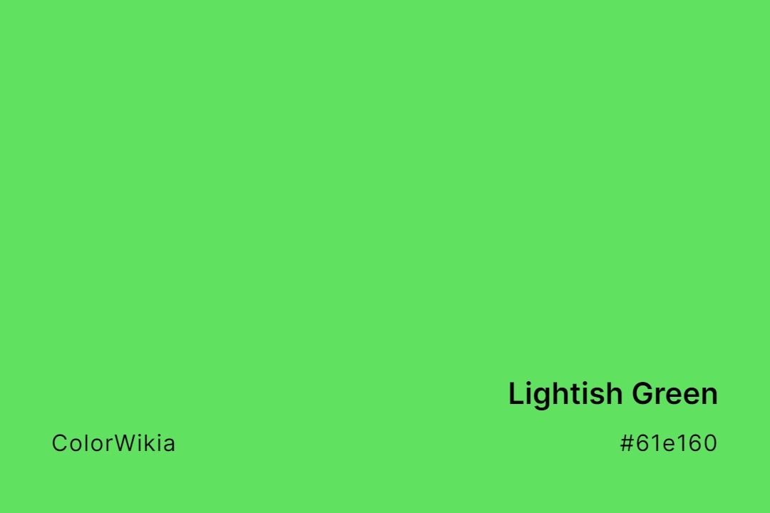lightish green color 61e160