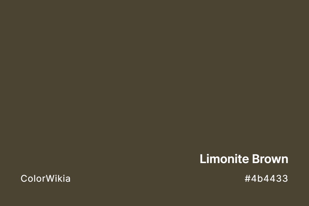Limonite Brown Color – #4b4433: Codes and Complete Breakdown