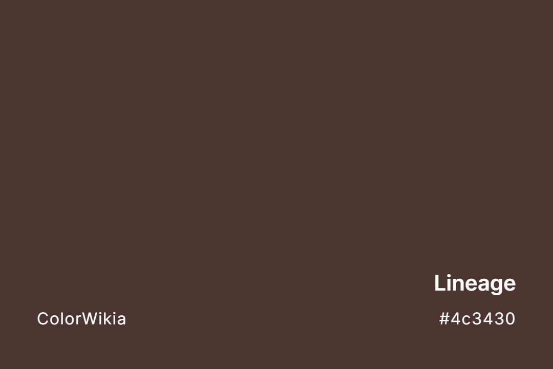 Lineage Color – #4c3430: Codes and Complete Breakdown