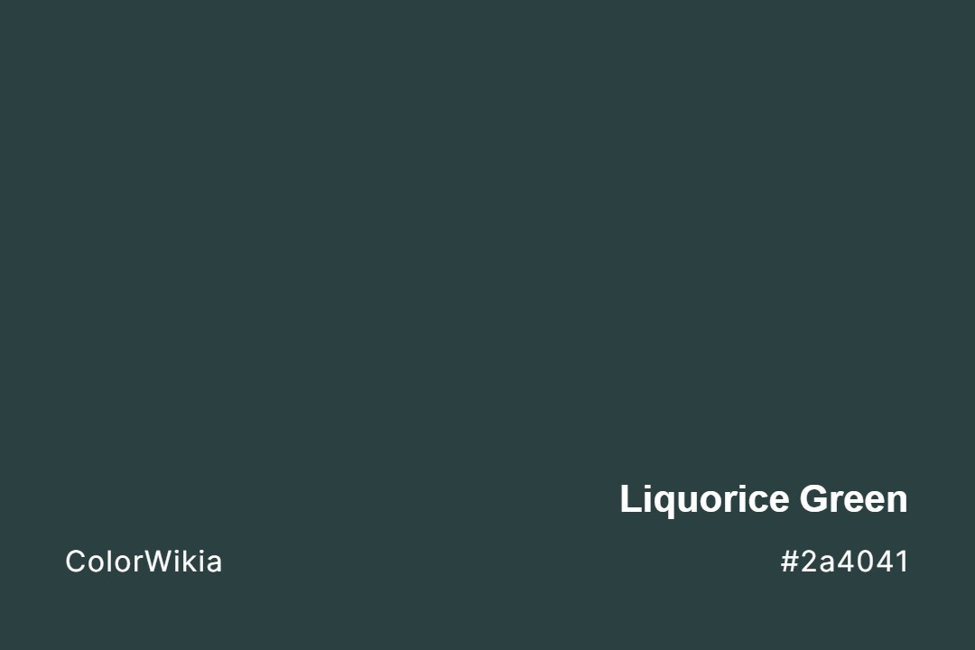 liquorice green color 2a4041
