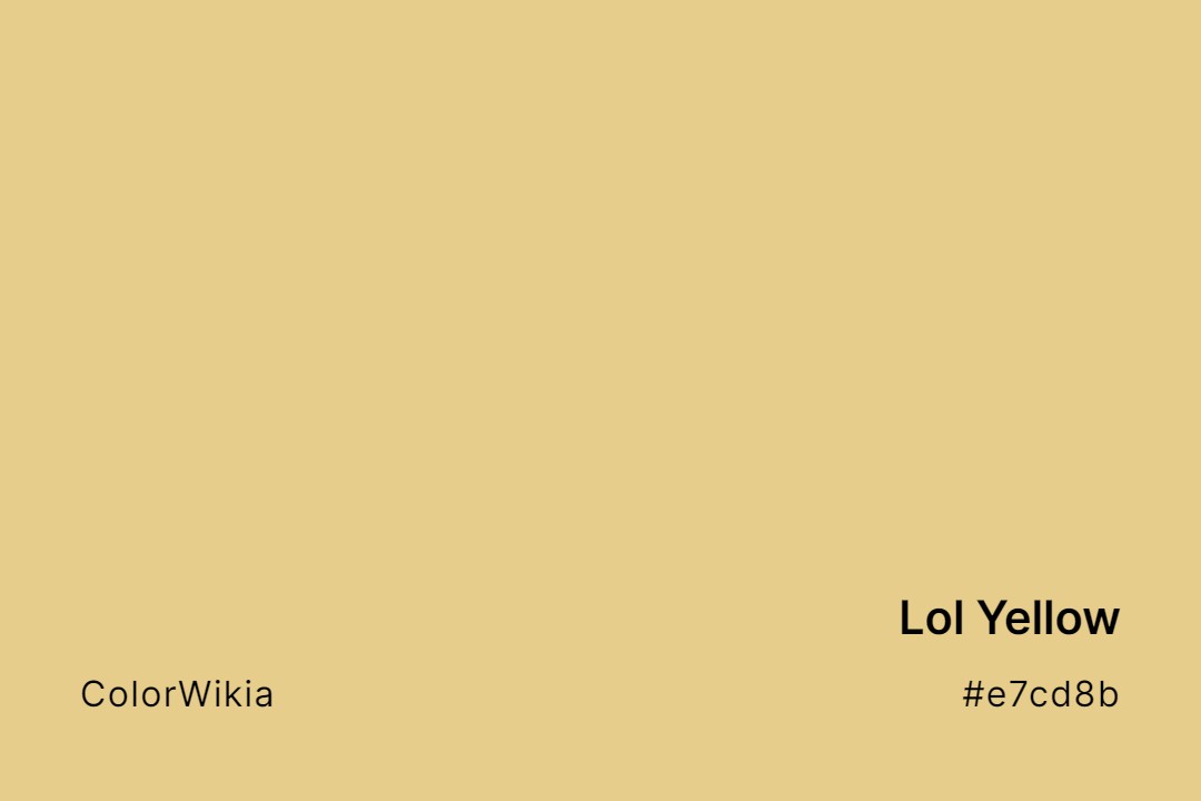 Lol Yellow Color – #e7cd8b: Codes and Complete Breakdown