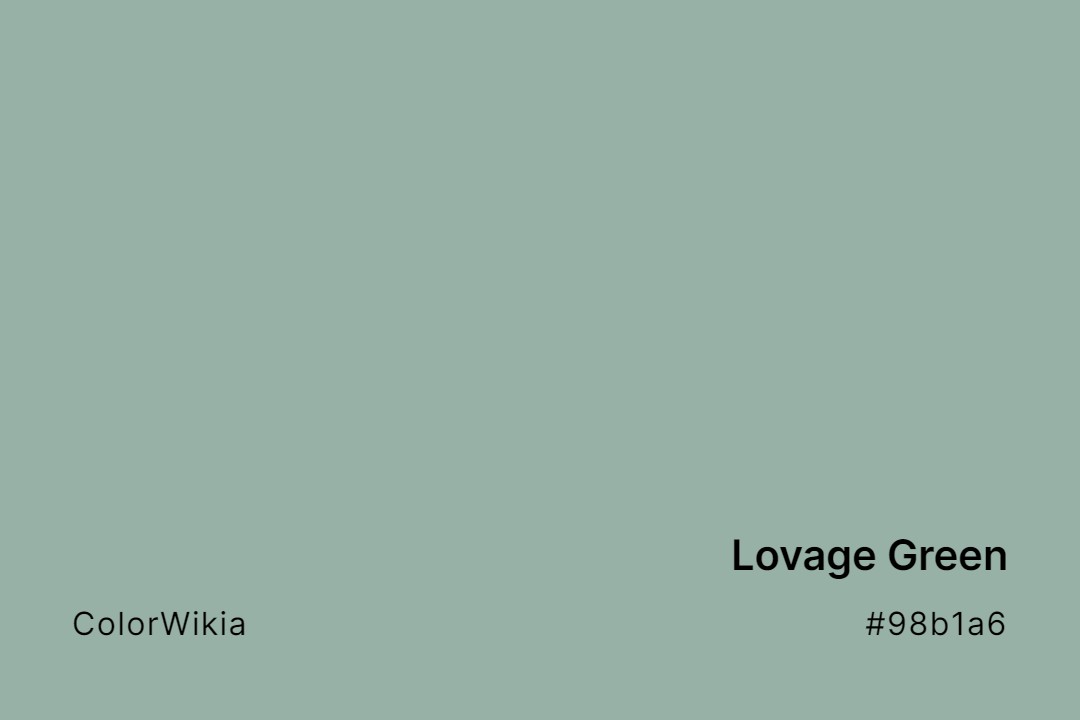 Lovage Green Color – #98b1a6: Codes and Complete Breakdown