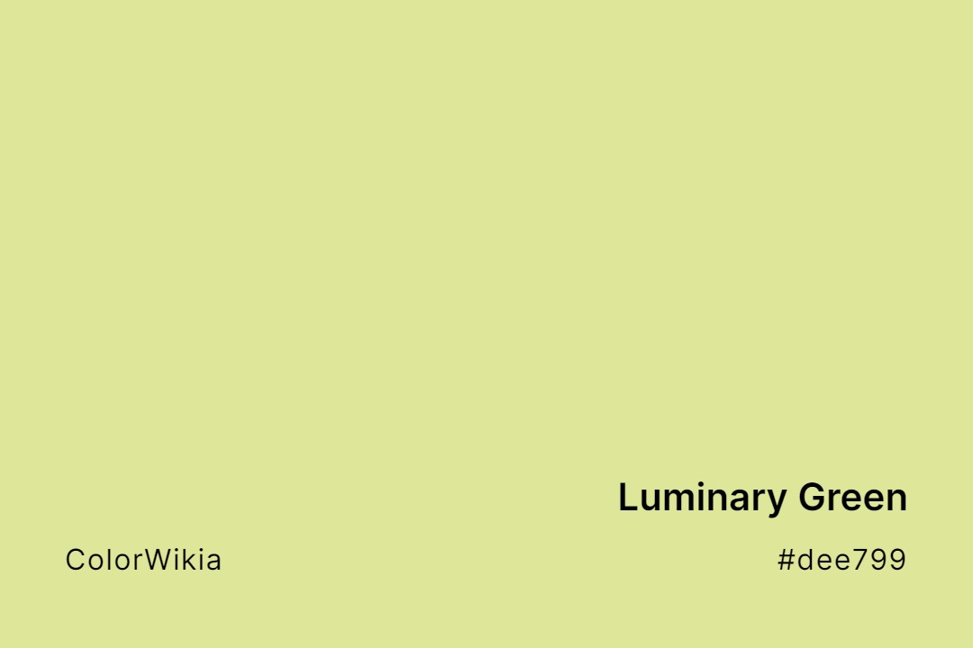Luminary Green Color – #dee799: Codes and Complete Breakdown