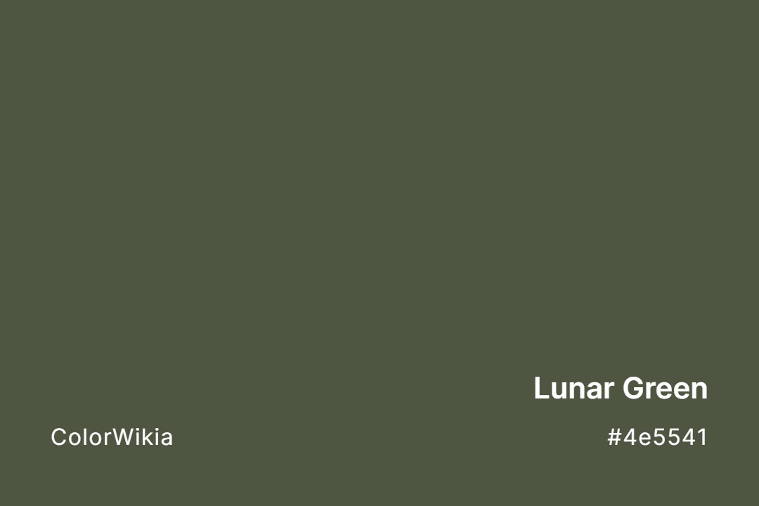 lunar green color 4e5541