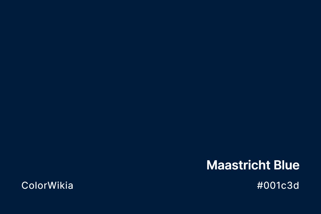 Maastricht Blue Color – #001c3d: Codes and Complete Breakdown