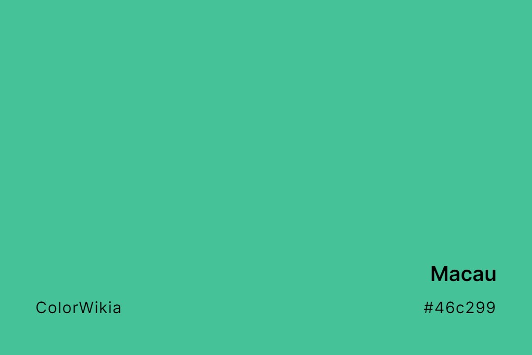 Macau Color – #46c299: Codes and Complete Breakdown