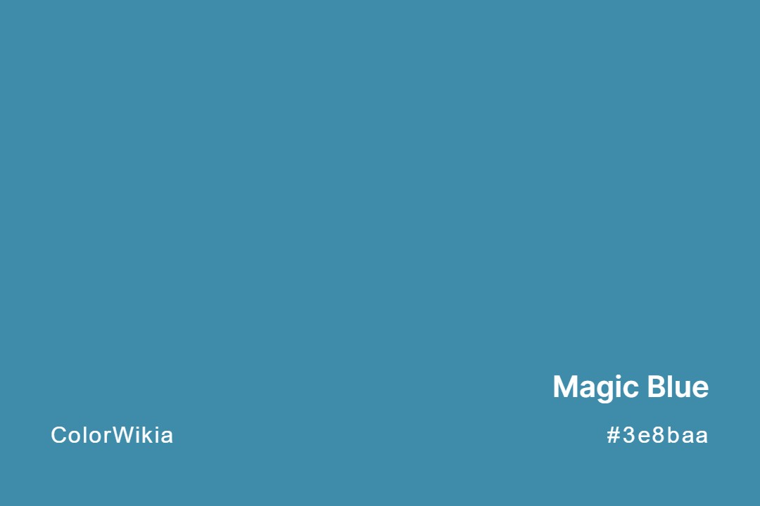 magic blue color 3e8baa