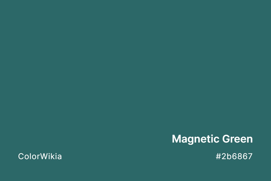 magnetic green color 2b6867
